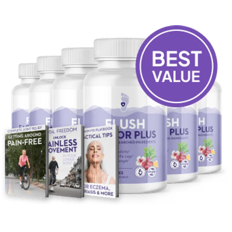 Flush Factor Plus Natural Joint & Mobility Formula — 6 Bottle / 180 Day Pack